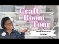 CRAFT ROOM TOUR | SMALL BUSINESS SPACE | ORGANIZATION IDEAS  with IKEA, ULINE, and more.