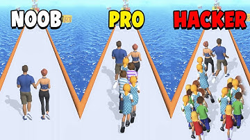 NOOB vs PRO vs HACKER ​in Family Run 3D
