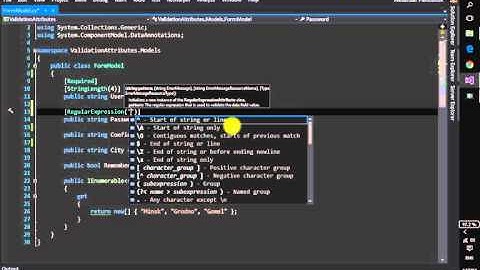 Валидация данных в ASP.NET MVC Часть #5 RegularExpression
