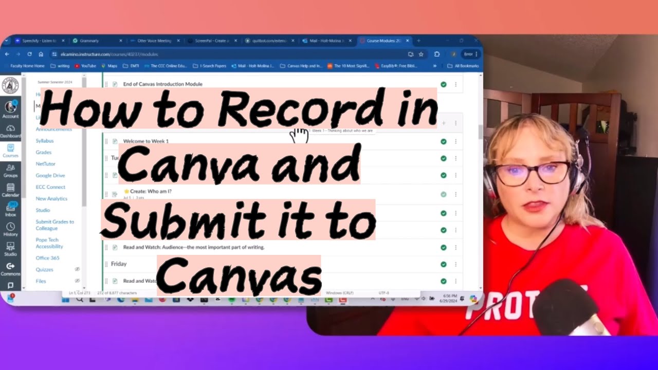 How to Record in Canva and Submit to Canvas - YouTube