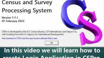 Tutorial1:  Create Login Application in CSPro