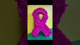 Breast cancer pink ribbon piñata