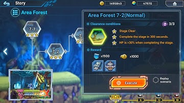 ROCKMAN X DIVE OFFLINE : Area Forest 7-2 (Normal) Deep Element Hidden