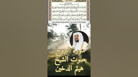 سورة  البروج بصوت الشيخ هيثم الدخين خشوع وتدبر لا يوصف @ahmadamer23