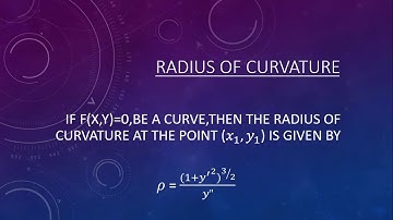 Radius of curvature. Math lab