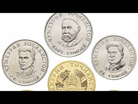 Монеты мира. Coins of the world.Монеты Таджикистана.Coins of Tajikistan. Нумизматика. Startup-526.