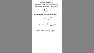 Infinite Series -16 ||convergence and divergence||Real analysis||Example Cauchy