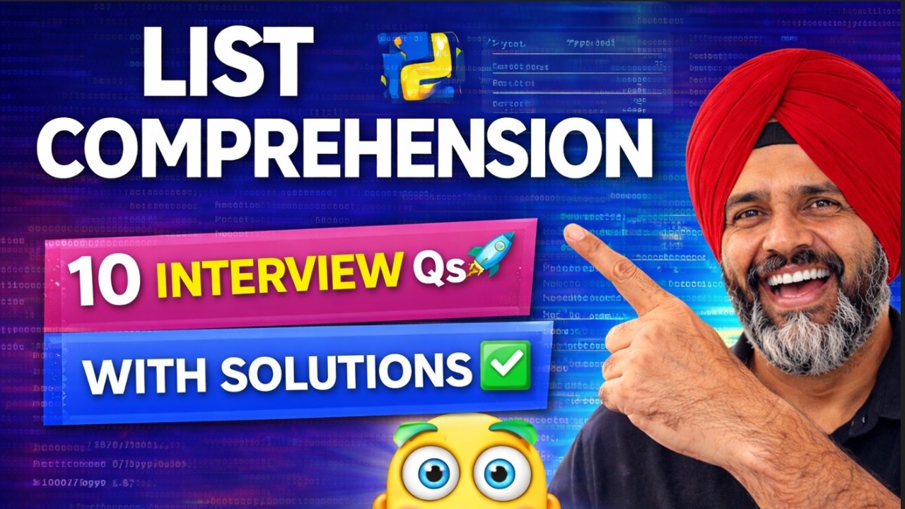 Python List Comprehension 🔥 | Top 10 Interview Questions + Solutions ...