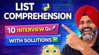 Python List Comprehension 🔥 | Top 10 Interview Questions + Solutions | Day 23 Practice Tutorial