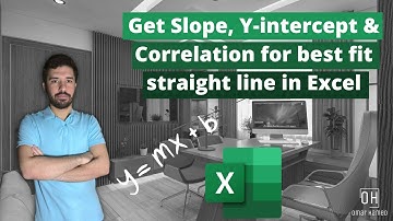 Getting Slope, y-intercept & correlation for best fit line in Excel
