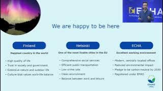 ECHA as an employer: Opportunities and benefits