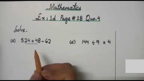 Metropolitan School Week 1 Class 4 Math Lesson