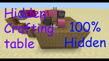 Hidden crafting table : Redstone Tutorial :Flush with the ceiling