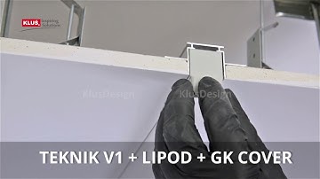 KLUS LLC - Installation of linear lighting in drywall using TEKNIK, LIPOD, LOKOM, GIZA extrusions