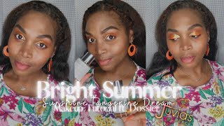 BRIGHT SUMMER MAKEUP TUTORIAL | SUNSHINE TANGERINE DREAM | JUVIAS PLACE PALETTES ft DOSSIER PERFUMES