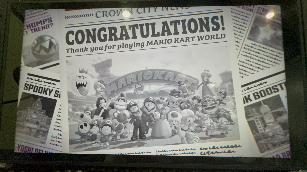 Mario Kart World — Ending Congratulations Credits Youtube 