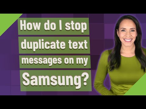 How do I stop duplicate text messages on my Samsung?