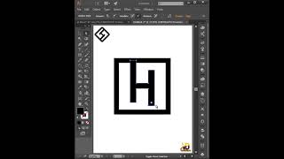 H Monogram design in illustrator #shorts #monogram H Monogram design in illustrator #shorts #monogram