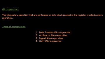 COA LEC 01 : Register Transfer and Micro-operation
