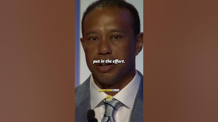 Tiger Woods - Nothing’s Gonna Be Given To You