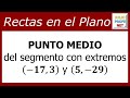 PUNTO MEDIO DE UN SEGMENTO - Ejercicio 1