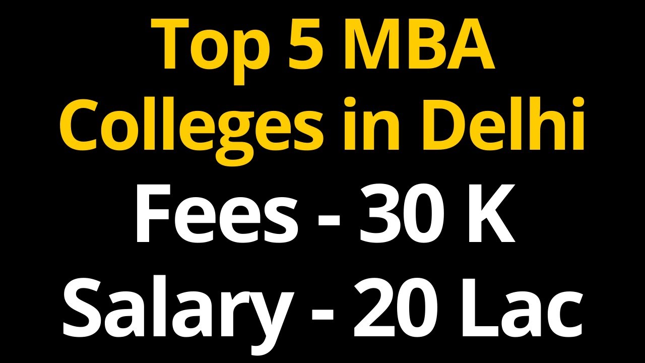 Top 5 MBA Colleges in Delhi & NCR With Average Salary - YouTube
