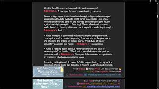 NUR2811 Midterm Exam ICHS Nursing Capstone NUR2811 Exam Questions and Answers