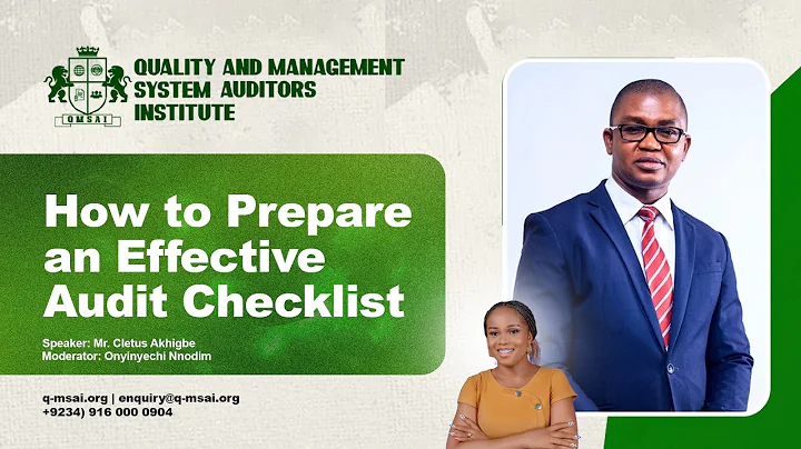 How to Prepare an Effective Audit Checklist | Webinar