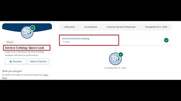 Service Catalog: Quick Look | Salesforce Trailhead