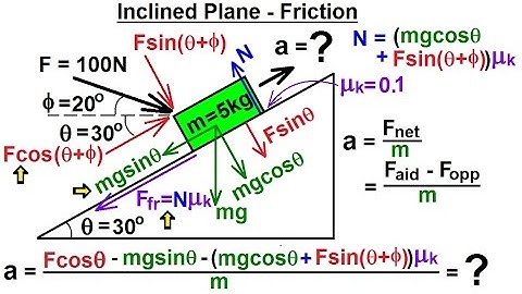 Physics 4.7   Friction & Forces at Angles (8 of 8) Inclined Plane - Friction