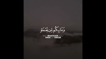 وما بكم من نعمة فمن الله ثم إذا مسكم الضر فإليه تجأرون | سورة النحل | القارئ عبدالله الموسى