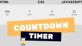 Simple Countdown Timer Using HTML CSS JAVASCRIPT (JS)