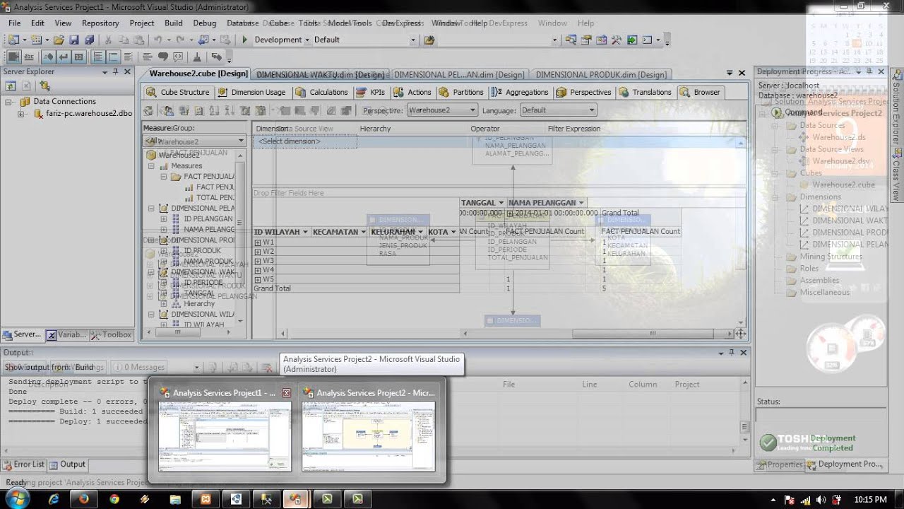 Tutorial Create Data Warehouse and OLAP - YouTube