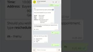 Appointment Booking with WhatsApp Chatbot  - Demo Case (ENG)