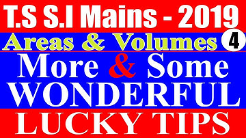 AREAS AND VOLUMES T.S S.I MAINS ARITHMETIC SOLUTIONS || SIMPLE SHORT CUTS || LUCKY TIPS