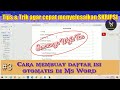 Cara membuat daftar isi otomatis di ms word secara otomatis  tips  trik menyelesaikan skripsi 3