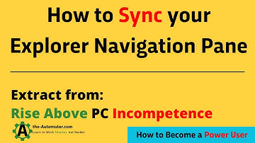 How to Sync the Navigation pane in Explorer: Course Extract