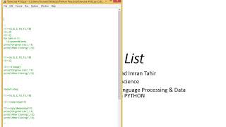 Copy a List in Python [UR] Module 2 Lecture 6 ZE - 208