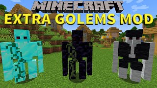 GOLEMS DE DIAMANTE, ESMERALDA, OBSIDIANA Y MAS!! - EXTRA GOLEMS MOD -  MINECRAFT REVIEW MOD 1.20.1