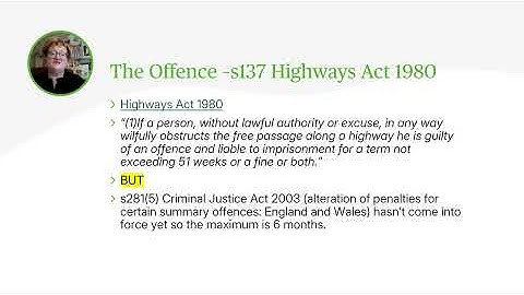 Obstructing the Highway - A Bitesized Guide for Criminal Practitioners - Webinar