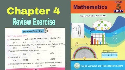 Class 5 Math | Chapter 4 | Review Exercise || Decimals and percentage || Ilmi darasgah