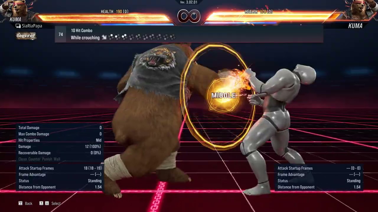 KUMA All Move List Tekken 8 Ver. 3.02.01 - YouTube