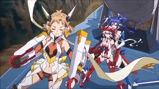 Symphogear GX - Hibiki suplex a space shuttle