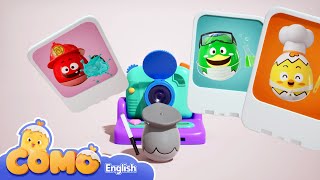 Como | Polaroid camera | Learn colors and words | Cartoon video for kids
