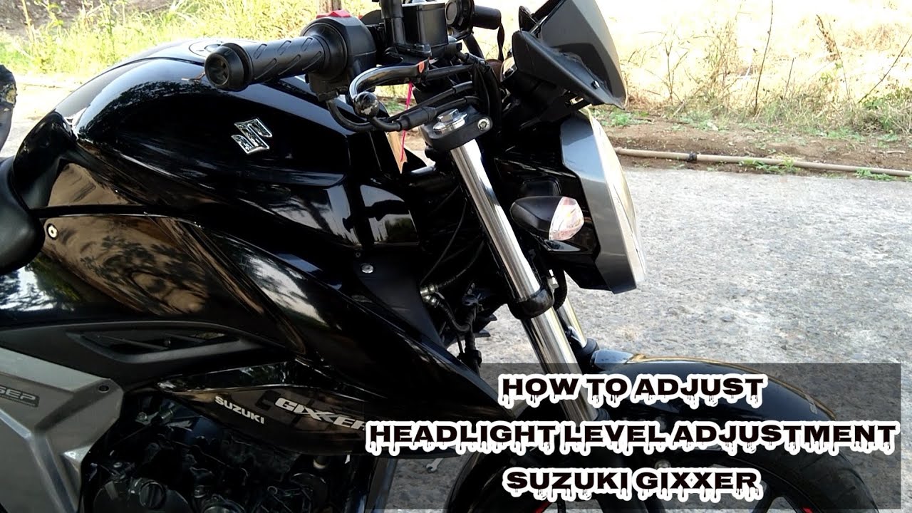 How to adjust headlight level new suzuki Gixxer Autocrewrapid YouTube