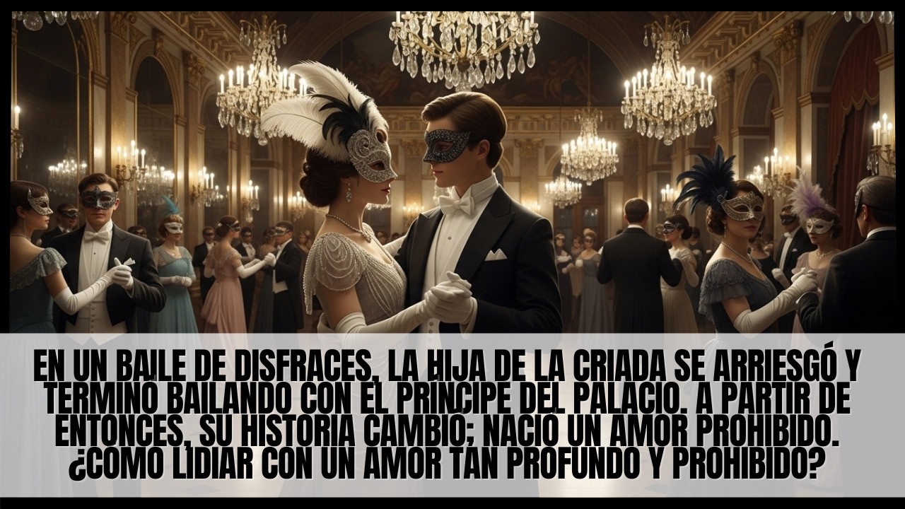 El príncipe se enamoró de la hija de la criada en un baile de disfraces.