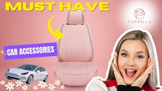 CUTE CAR ACCESSORIES | Carbella™ Luxurious Car Seat Covers w/ Crystals - Pink by CarXS 29 views 2 weeks ago 23 seconds