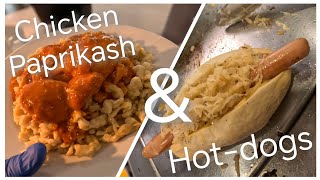 Hungarian Chicken Paprikás & Spätzle / Hot-dogs 👌😊👍