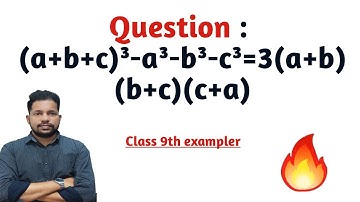 (a+b+c)³-a³-b³-c³=3(a+b)(b+c)(c+a) a+b+c whole cube-a3-b3-c3 Prove(a+b+c)3−a3−b3−c3=3(a+b)(b+c)(c+a)