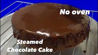 Steamed Super Moist Chocolate Cake with Chocolate Ganache recipe